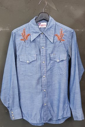 70&#039;s Rappers - Western - Chambray - Made in U.S.A. (S)