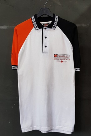 90&#039;s Harley Davidson - Polo - Made in U.S.A. (L)
